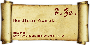 Hendlein Zsanett névjegykártya
