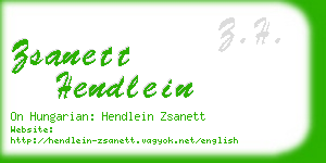 zsanett hendlein business card